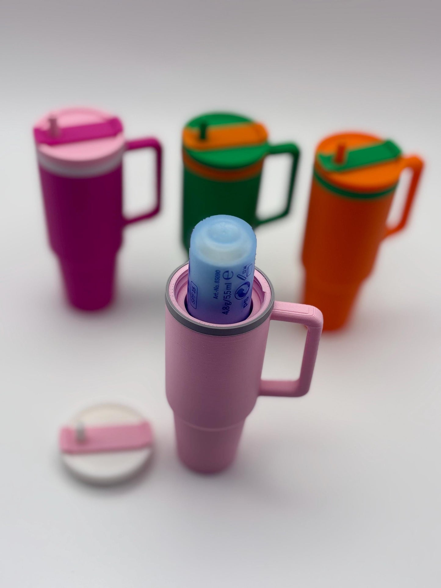 Tumbler Chapstick Holder keychains Mini Stan Inspired, stylish and durable, compact and fun gift idea!