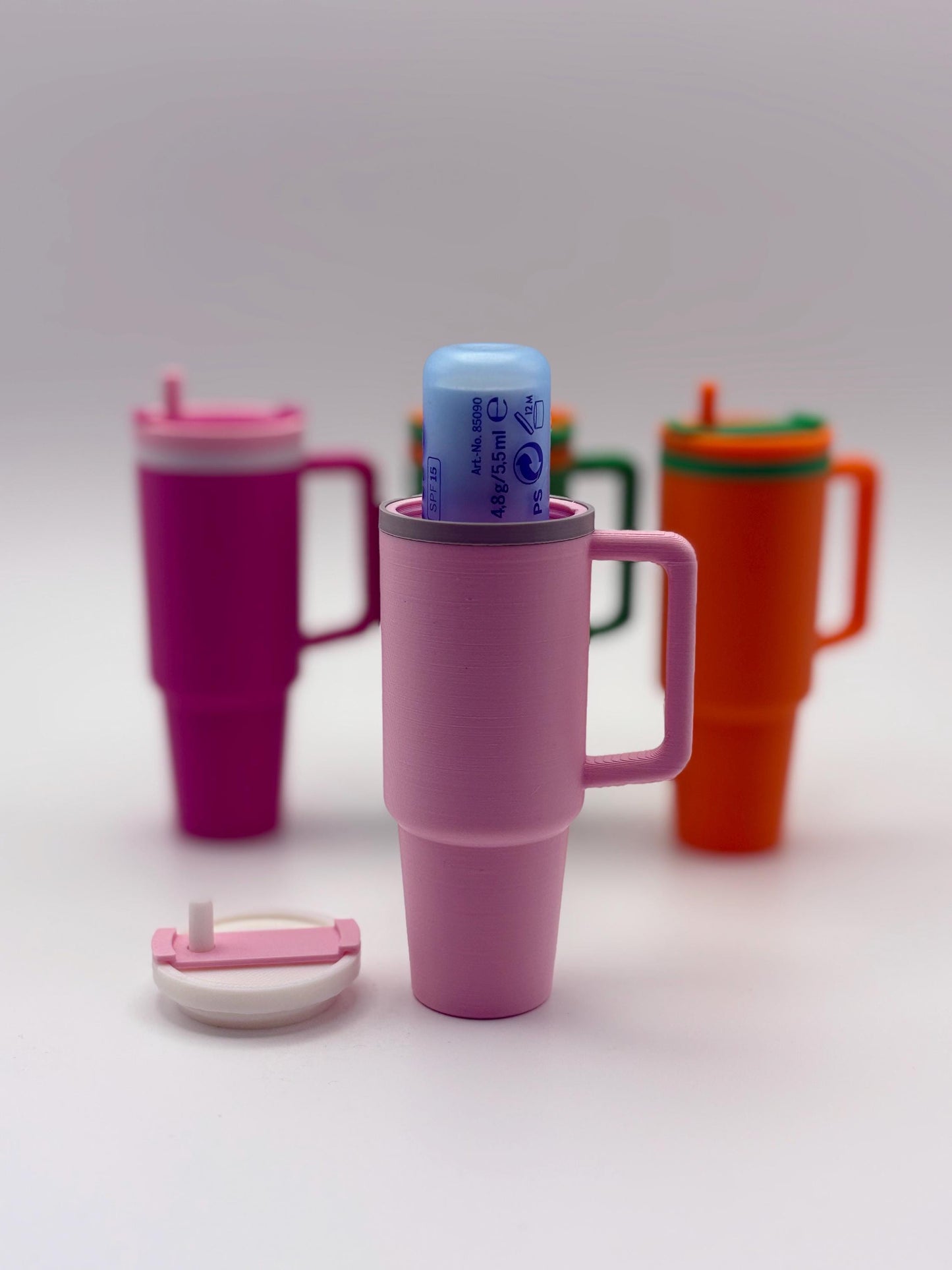 Tumbler Chapstick Holder keychains Mini Stan Inspired, stylish and durable, compact and fun gift idea!