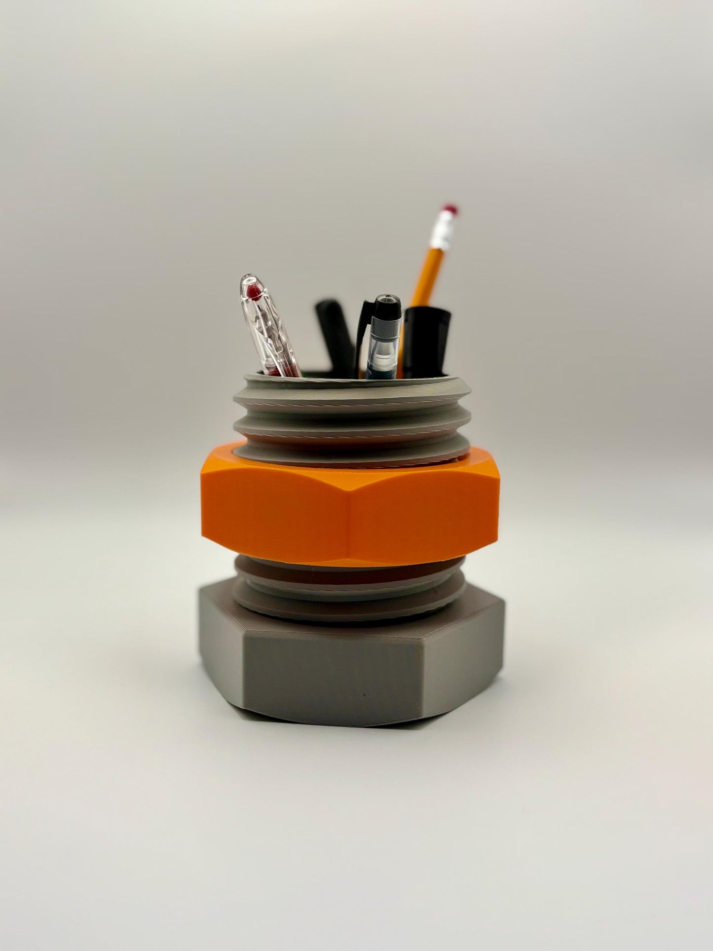 Nut Bolt Pencil Holder, creative desk organizer, industrial decor, perfect for office or home workspace!