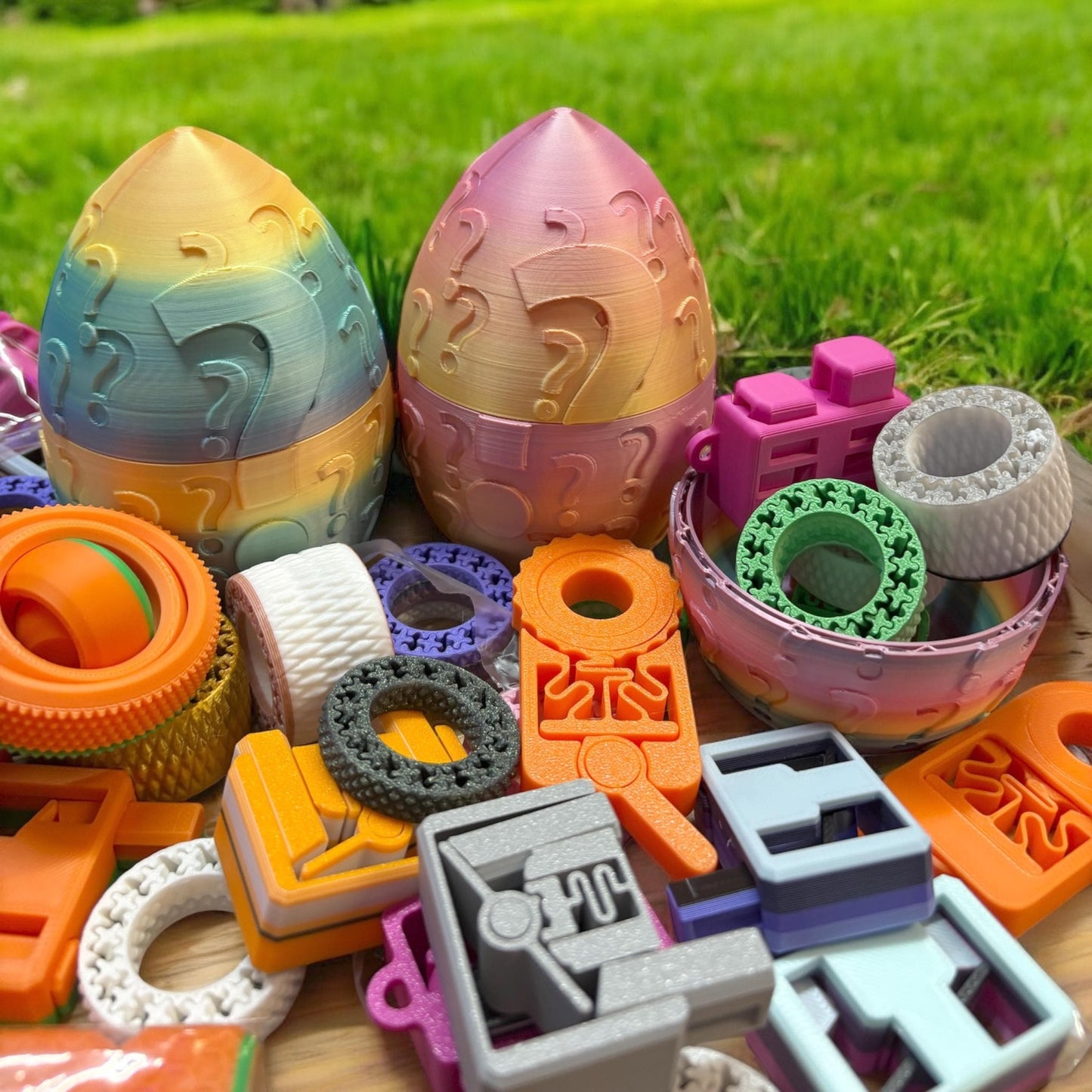 Mystery Egg Bundle – 5 Multicolor Fidget Toys for Stress Relief!