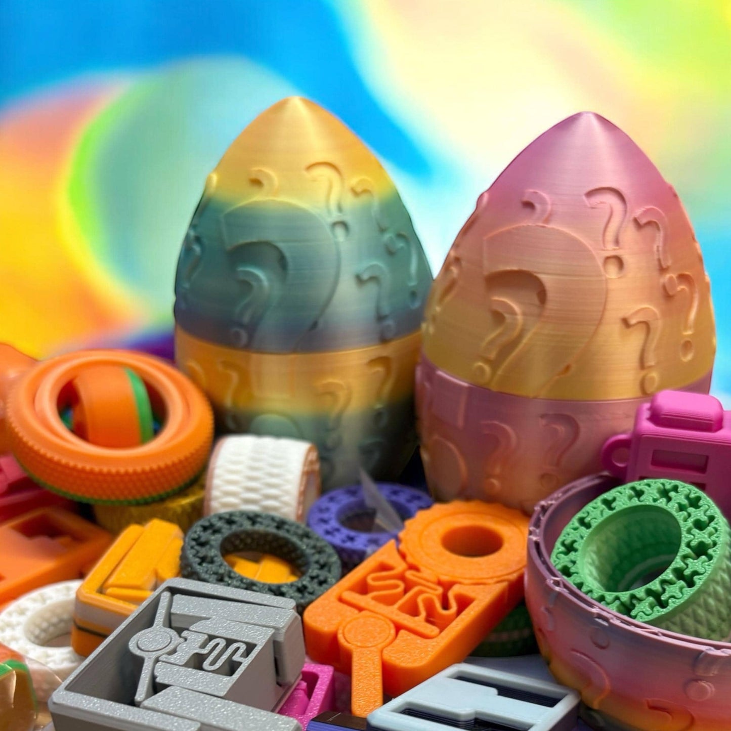 Mystery Egg Bundle – 5 Multicolor Fidget Toys for Stress Relief!