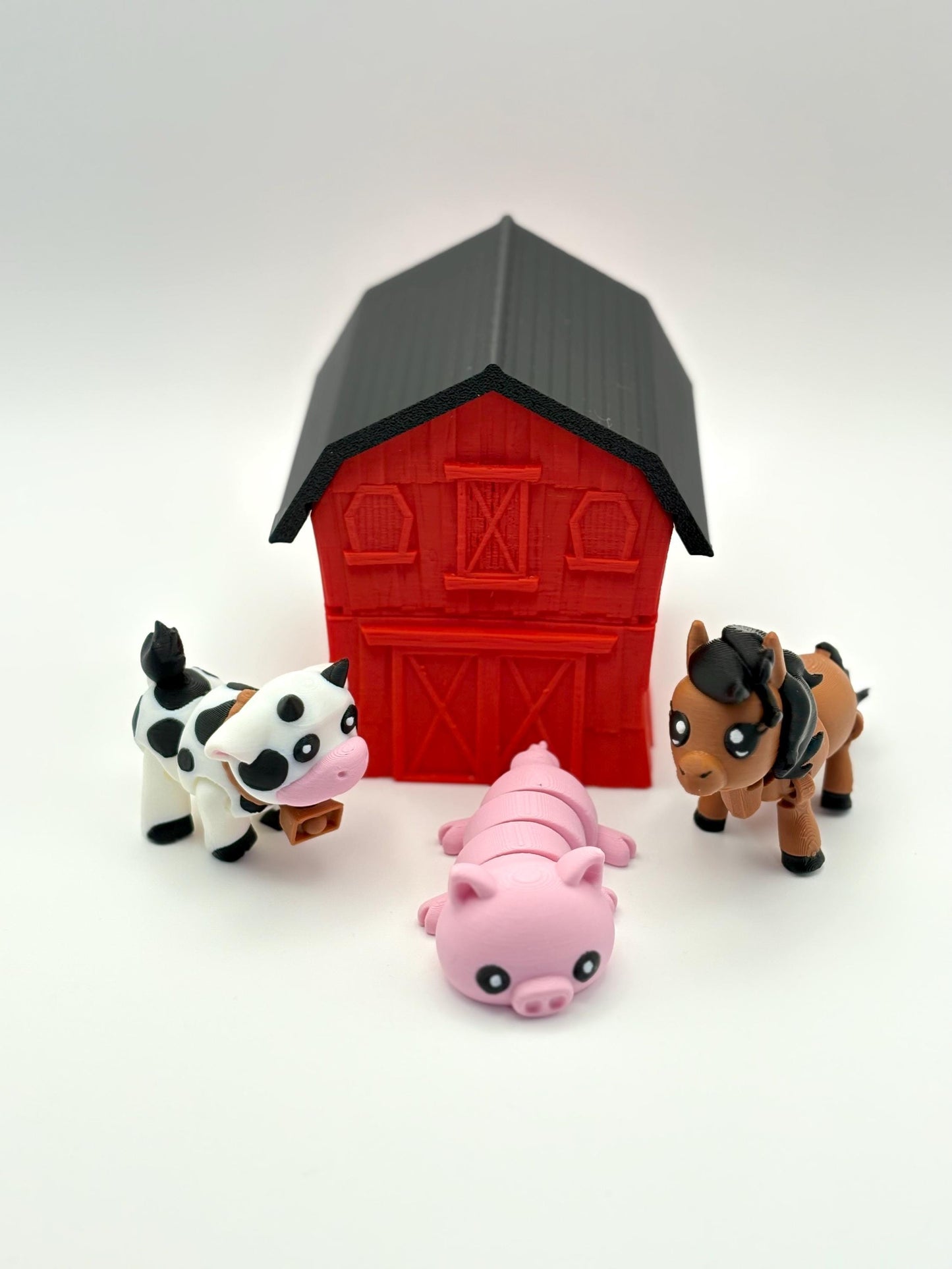 Flexible Farm Barn Animals - 5 Articulated Farm Animals Fidget Toy