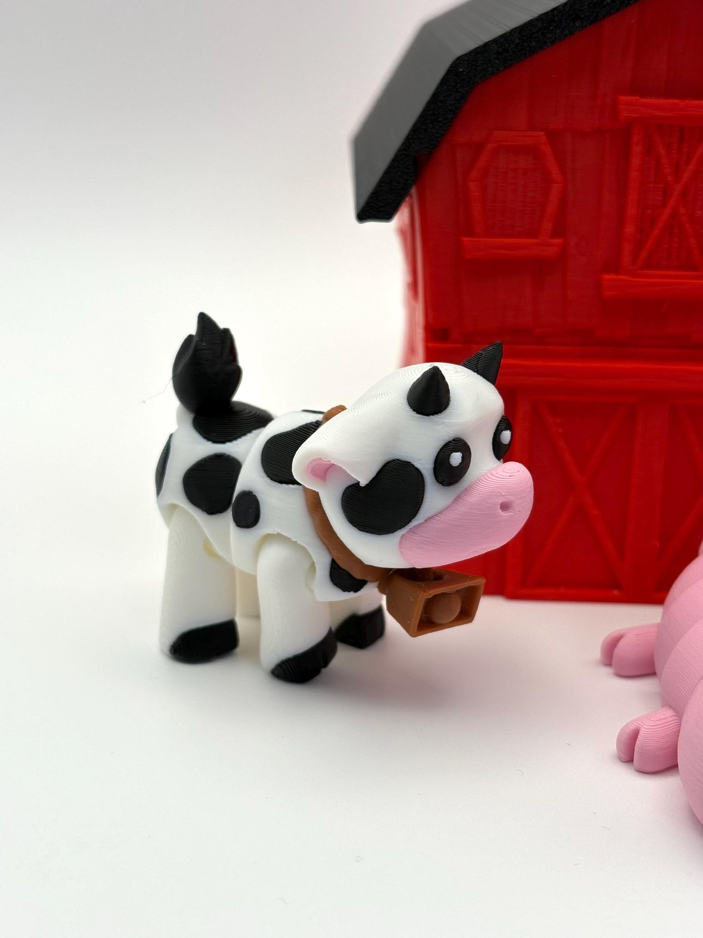 Flexible Farm Barn Animals - 5 Articulated Farm Animals Fidget Toy