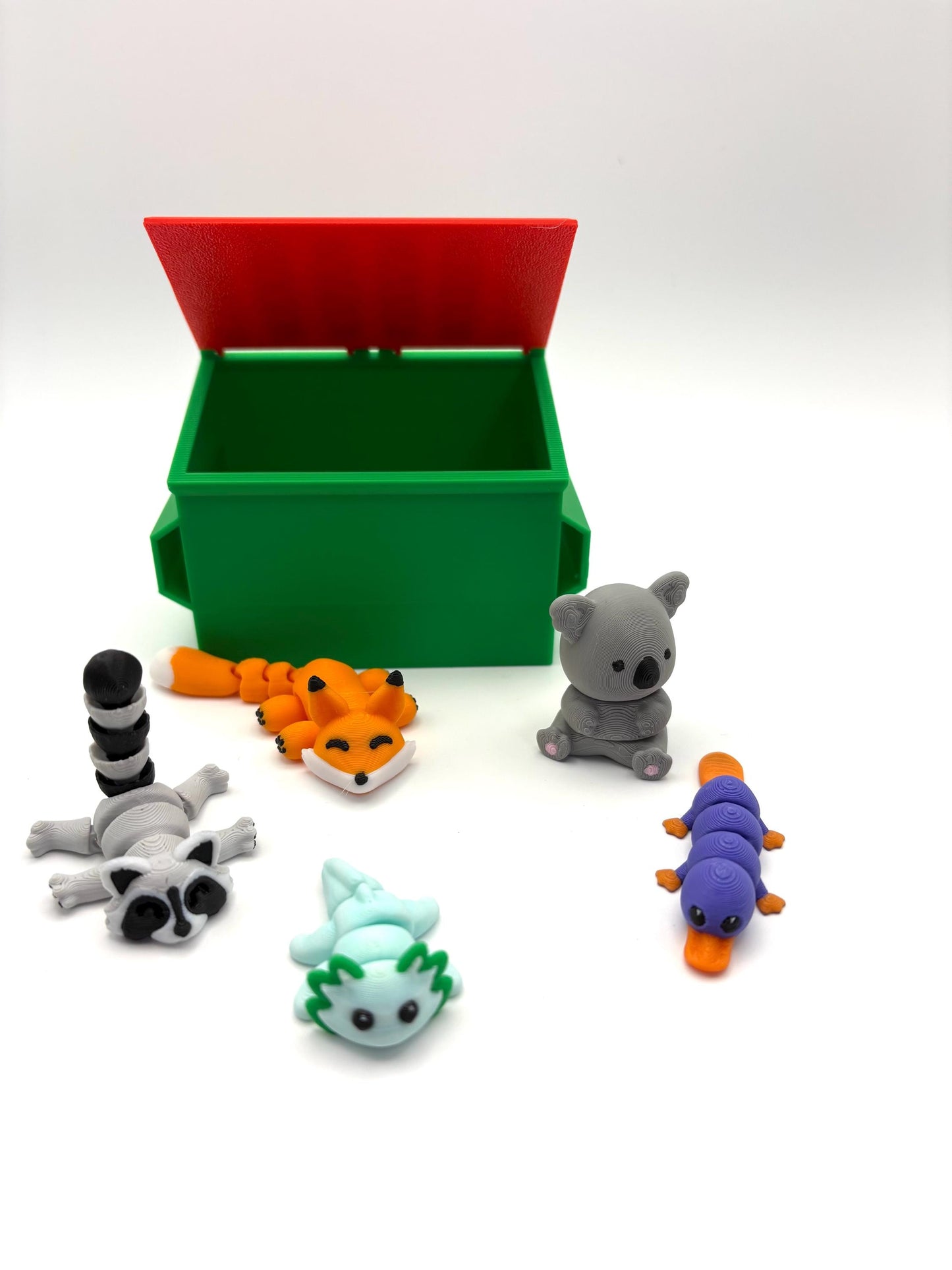 Dumpster Animals Articulated Fidget Toy - 5 Mini Mystery Animals Inside, Fun and Engaging Design, Eco-Friendly, Lightweight & Sturdy