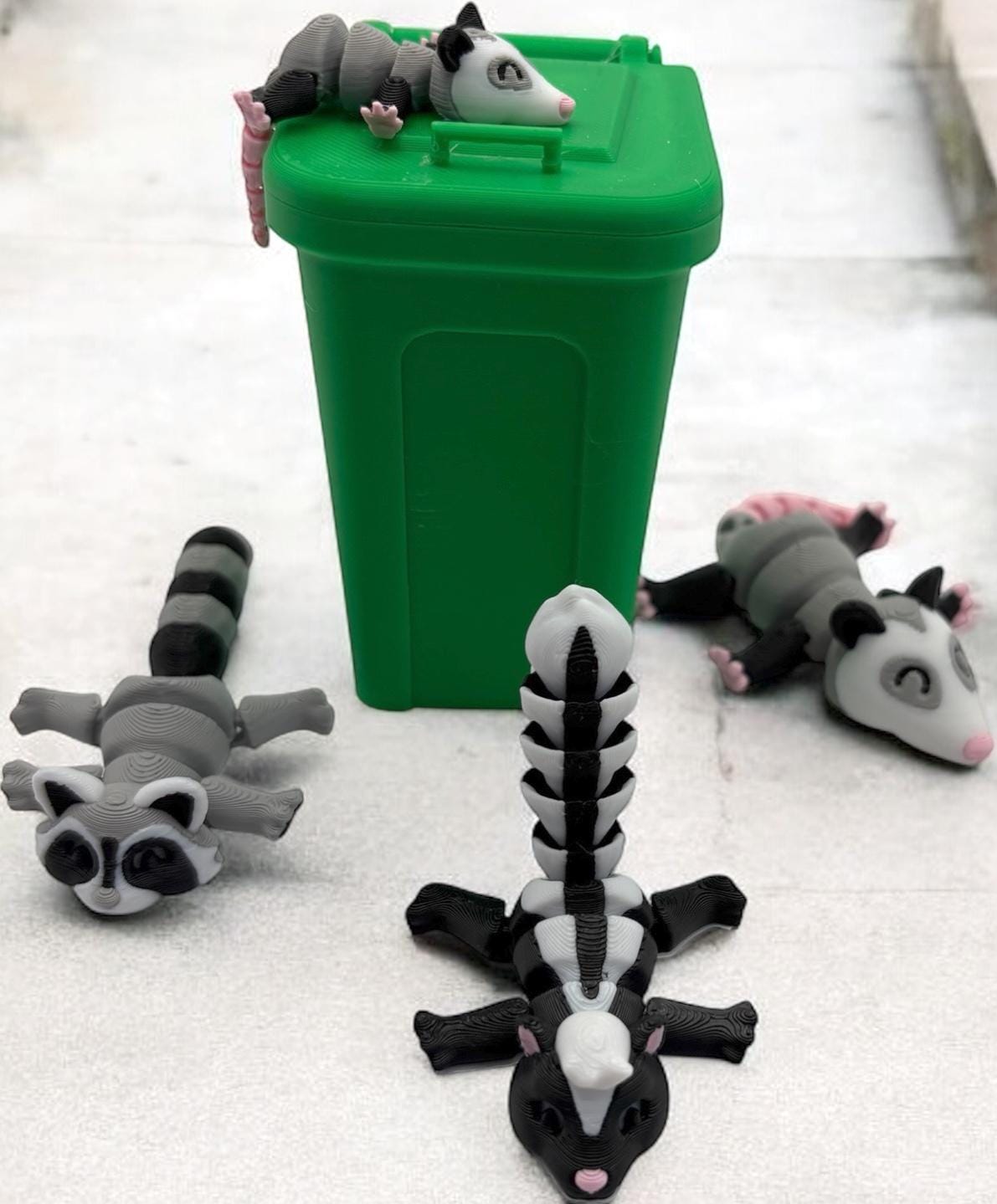 Trash Animals Articulating Fidget Toys Large bundle, fun and interactive, perfect for all ages and unique decor!