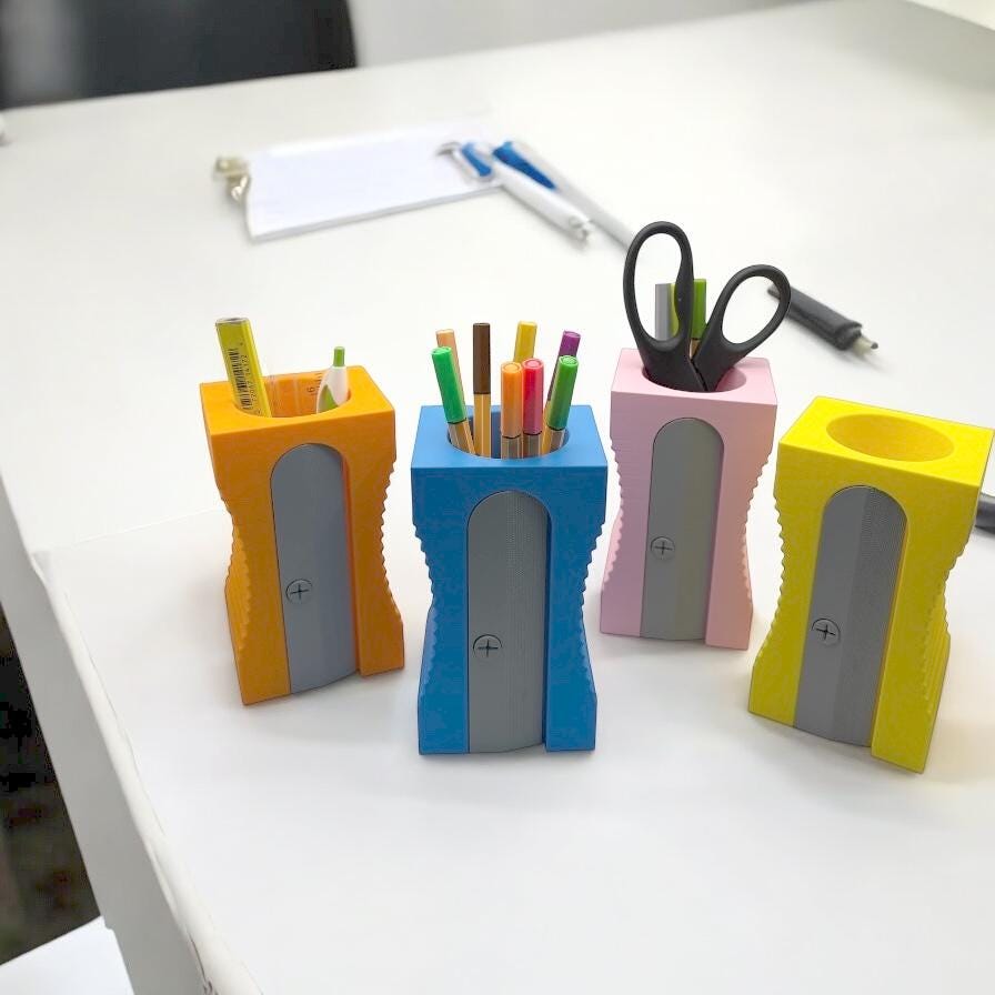 Pencil Sharpener Desk Organizer, Pen Holder, Office & School Supply Storage, Teacher Appreciation Gift, Thank You Teacher Gift