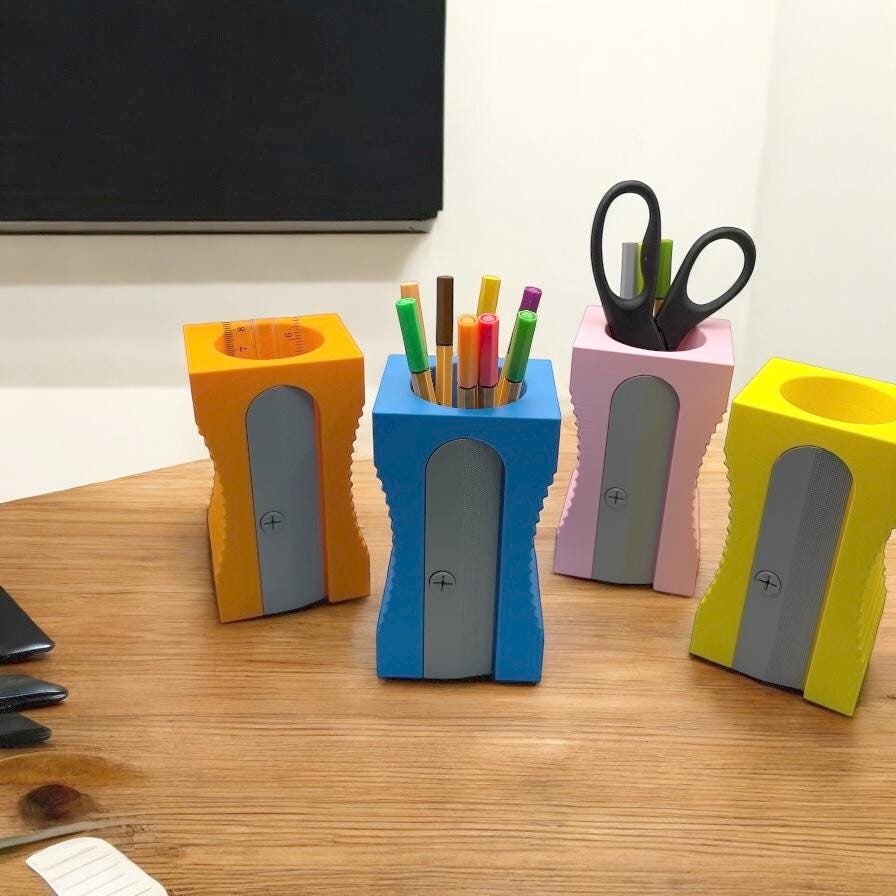 Pencil Sharpener Desk Organizer, Pen Holder, Office & School Supply Storage, Teacher Appreciation Gift, Thank You Teacher Gift