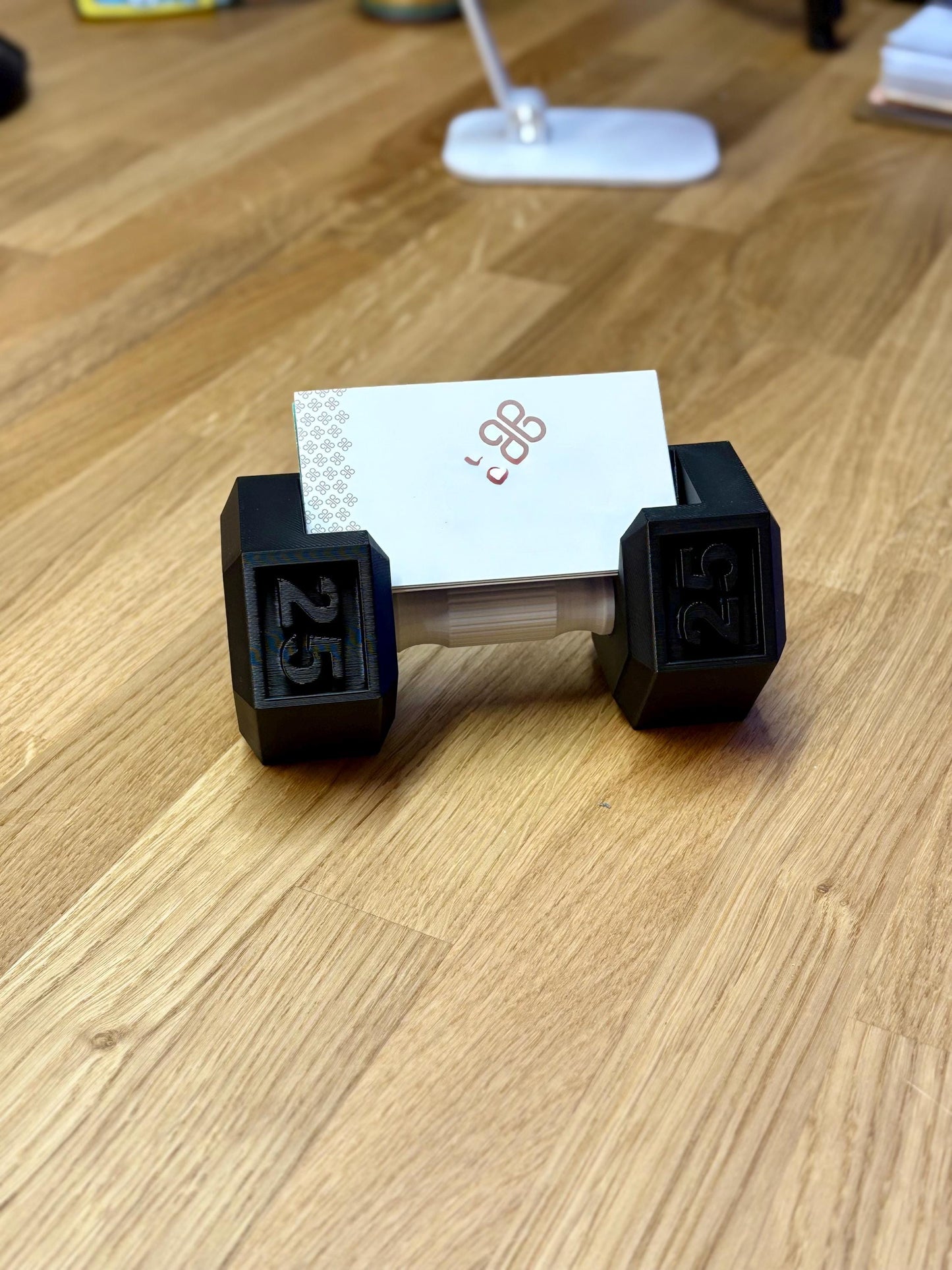 Dumbbell Business Card Holder, Gym Lover Gift, Fitness Office Decor, Desk Organizer, Fitness Trainer Desk Accessory