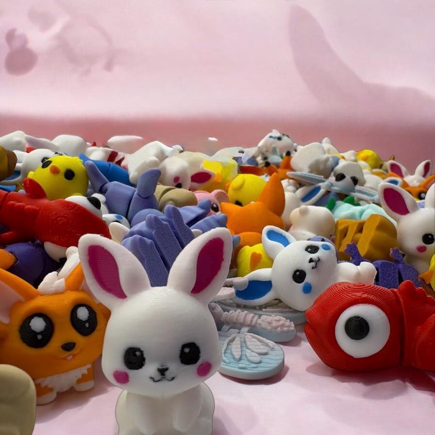 B Bag Cute Mystery Animals - 10 Small Animals Fidget Toy Articulated Inside!